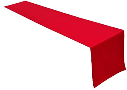 Lemos Home Hochwertiger Tischläufer Tischwäsche aus 100% Baumwolle Kollektion Konzept, Farbe & Größe wählbar (Tischläufer - 40x250cm, Rot)