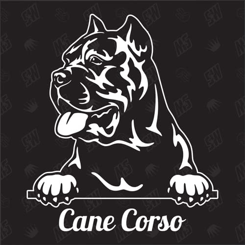 Cane Corso Version 1 - Sticker, Aufkleber, Hundeaufkleber, Autoaufkleber, Hund, Auto, Hunderassen, Mischling, Mix, Tiere, Haustier (AUCH MIT Wunschname MÖGLICH)