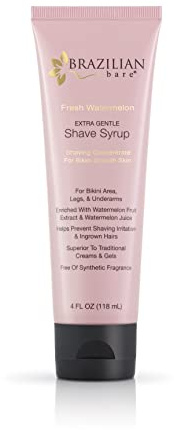 Brazilian Bare Fresh Watermelon Extra Gentle Shave Syrup – Preferred Over Traditional Womens Shave Creams And Womens Shave Gels