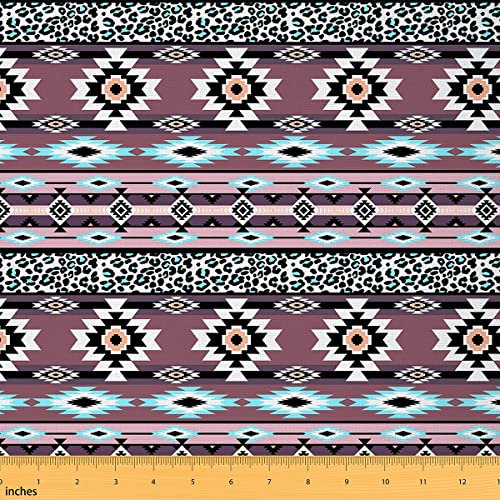 Boho Streifen Stoff Meterware Bohemian Mandala Indoor Outdoor Stoff Chic Boho Polsterstoff für Stühle Geometrisch Aztekisch Dekostoff zum Quilten Nähen DIY Basteln Patchwork 184 x 150 (HxB)