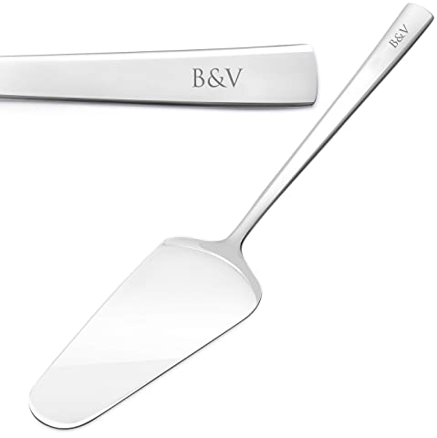 Maverton Pelle à tarte personnalisée - Pelle à gâteau en inox - ustensiles de cuisine - pour couples - mariage - noces - anniversaire - spatule pour servir avec gravure - Initiale