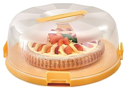 Snips Cream Cake Holder | Classic/Elegant | Cake Holder | Cream Colour | 4 Safety Locks | Diameter 28 | Made in Italy | BPA Free