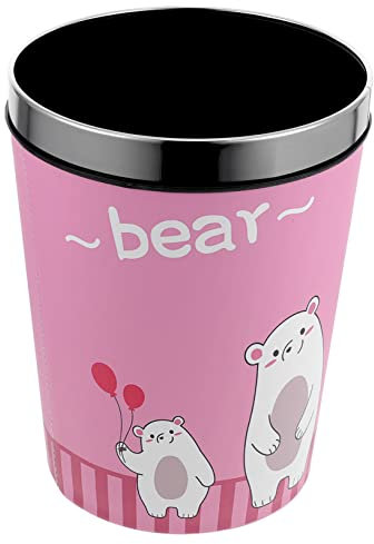 Cabilock Corbeille à Garçon Fille Cartoon Grand Récipient à Déchets Pour Chambre Ado Et Bureau Design Adorable Ours