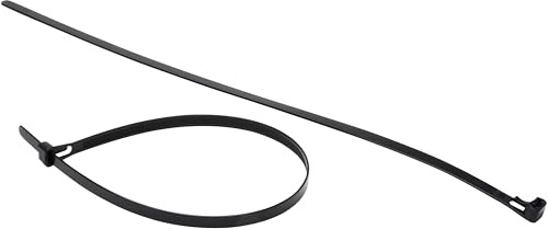 Kopp 50 Stück Kabelbinder 7,5 x 370 mm, Material Nylon Polyamid 6.6, schwarz, UV-beständig und witterungsbeständig, 328515037