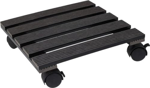 PLANTENTROLLEY HOUT GRIJS 29X29CM