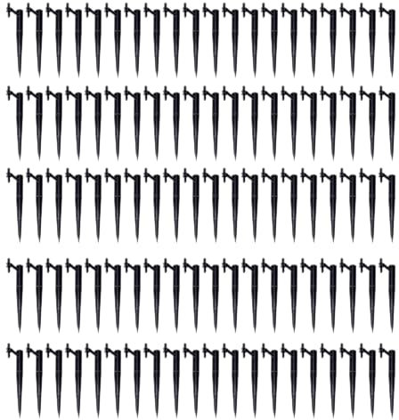 100 Pcs Irrigation Drip Support Stakes Atomizing Garden Sprinkler Sprayer Support Frame 1/4 Universal Drip Lines Tubing Hose for Gardens, Flowers, Plants, Vegetable