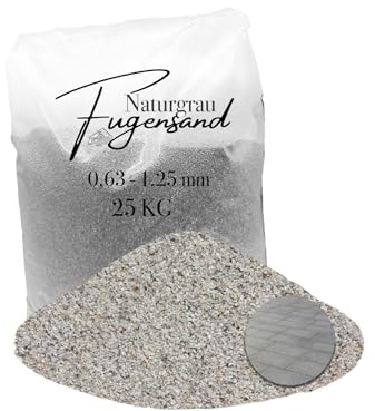 25 kg Fugensand Einkehrsand Quarzsand hellgrau 0,63-1,25 mm für enge Fugen trocken