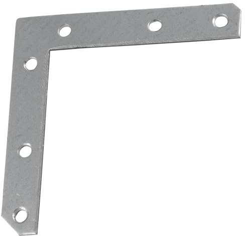 AERZETIX - C76198 - Juego de 12 escuadras de fijación en forma de ''L'' 70x70x12x1.5mm planos perforados con 6 agujeros - en acero galvanizado - placa de unión en ángulo recto