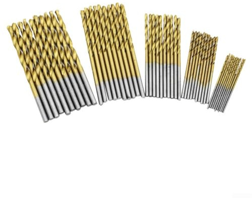 Yuanpgky 50-teiliges Bohrer-Set, HSS-Bohrer-Sets, Hammerbohrer-Set, Metallbohrer-Set für Edelstahl, Zubehör für Bohrschrauber