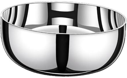 KESOTO Stainless Steel Basin Large Mixing Bowl Wash Basin Dish Tub Round Container Serving Bowl Metal Bowl for Muffins Marinades, Diameter 28cm