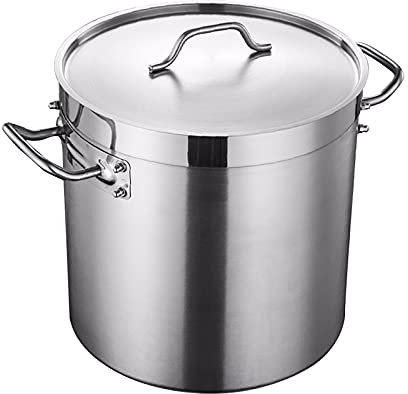 GUHPZA Stockpot With Stainless Steel Lid, Stockpot Compatible With All Kinds Of Stoves, Stainless Steel Stock Pot Home Brew Pot Cooking Pot,28 * 28cm(17L)