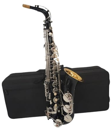 Saxophon Eb-Altsaxophon Mit Gravur Tragetasche Handschuhe Stoff Komplettes Zubehörset Für Blechblasinstrumente