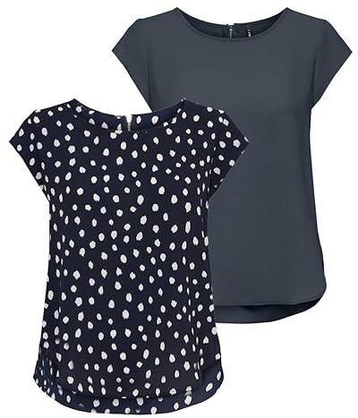 ONLY Onlvic S/S AOP Noos Ptm Damtopp, t-shirt, storlek 38, vit/aop: stilky flower, 36