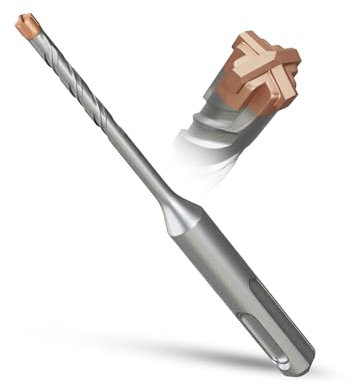 METOTY SDS Plus bohrer 4mm×110mm,mit 4 Hartmetallschneiden,Kopf mit Beschichtung,Steinbohrer,Hammerbohrer,Betonbohrer,Für Stein,Beton,Naturstein,Ziegelmauer