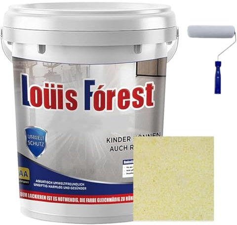 ZZLMDZ Vernice epossidica colorata sabbia per pavimenti, Louis Forest, vernice epossidica colorata per pavimenti, autolivellante, per garage, per cemento, piastrelle e marmo (beige, 1000 g)