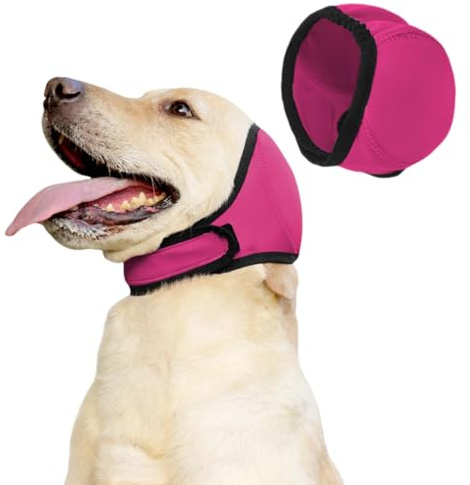 Générique Oreilles silencieuses pour Chiens, Couverture d'oreille de Chien - enroulement de l'oreille pour la Protection du Bruit pour Chiens | Avoir Un Casque Anti-Glissement et réglable Snood pour