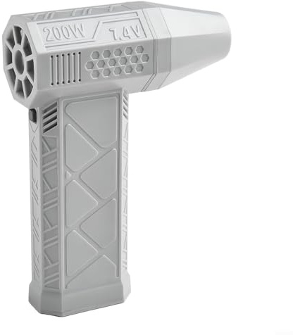 Elegante mini ventilatore dal design leggero, ad alte prestazioni (110000 giri/min) e ricarica rapida tramite porta USB C (grigio)