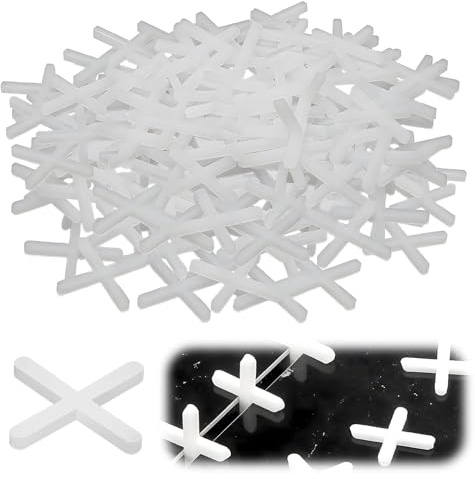500PCS Tile Spacers, 2mm Tile Spacers, for Wall and Floor Tiles, Tiles Fixing, Paving, Garden Slab Tiling, and Levelling. (White)