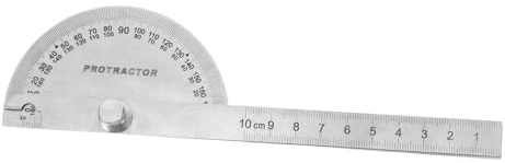 TOBBOMEY Goniometro in Acciaio Inox Righello Angolare Professionale per Lavorazioni Industriali Strumento di Misura Compatto e Portatile per Falegnami e Carpenteria