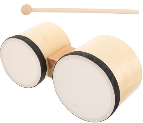 Alipis Bongotrommel mit Trommelstöcken 4 5 Beige Handliches Schlaginstrument für Erwachsene und Anfänger Leichtes Percussion Instrument für Rhythmusübungen und Musikunterricht
