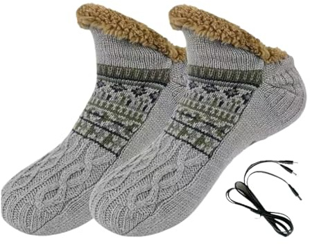 Elektrische beheizte Socken - Weihnachten Warme Füße Kleidung | Winter Fußwärmer - für Frauen Mädchen Damen Frauen Hausfrauen Kalte Morgen Abend Entspannung Weihnachten Home Office Wohnung