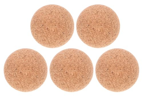 POPETPOP 5 Stück Tischfußball Zubehörset Holzbälle 32mm Austauschbar Leise Korkkugeln für Indoor Kickertisch