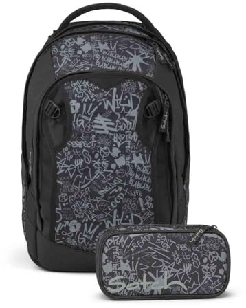 Satch Match Plus Schulrucksack Set 2tlg. inkl. Schlamperbox (Street Ink)
