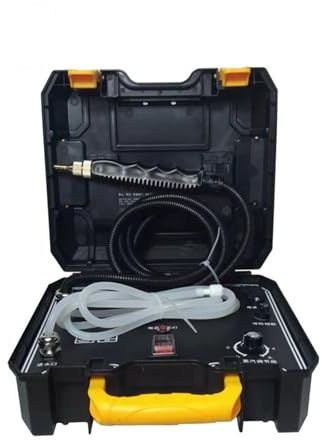 Limpiador a vapor, Limpiador a de alta temperatura 2500W, máquina limpieza a portátil presión, campana cocina ajustable con 6 engranajes Para pisos y coche(Yellow)
