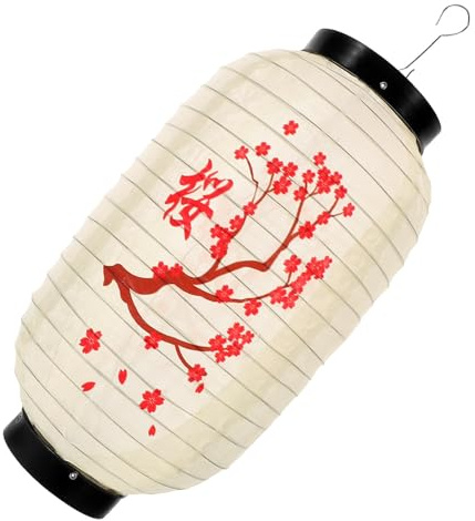 Vaguelly Linterna Japonesa Decorativa de Papel Rojo para Fiestas y Áreas de Comedor, Iluminación Diseño Oriental y Estilo Único para Bodas y Eventos