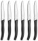 LOU LAGUIOLE - Bloc de 6 couteaux steak - Sky - Acier inoxydable 13 C, Finition Brillante - Noir