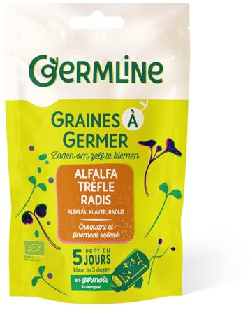 GERM'LINE - Graines À Germer Bio Alfa Trèfle Radis 150G - Lot De 3