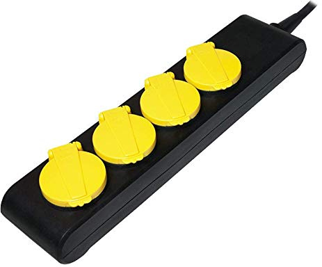4fach Outdoor Feuchtraum Steckdosenleiste mit Klappdeckel