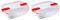 Pyrex Microwave Safe Classic Rectangular Glass Dish with Vented Lid 2.5 Litre Red (Pack of 2)