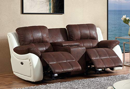 Mapo Möbel Elektrisches Microfasersofa Kinosofa 5129ee-Cup-2-PU