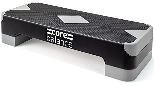Core Balance Exercise Step 2 Level Height Adjustable 10cm/15cm, Aerobic Stepper for Home Gym, Fitness Training, Cardio, Weights, Yoga, Workout, Non Slip Platform & Feet (L69cm x W28cm x H10/15cm)