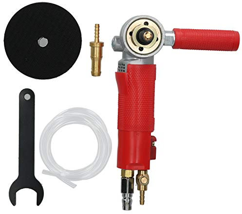 Molino de agua neumático, pulidora de inyección de 4 pulgadas, lijadora de aire de aleación de acero, herramienta de esmerilado para trabajo de carrocería automática con tubo de PU, llave