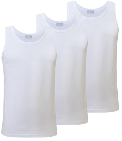 Liabel Canotta Uomo 2828-223 in Cotone Caldo 100% Interlock. Conf. 3pz. Bianco L