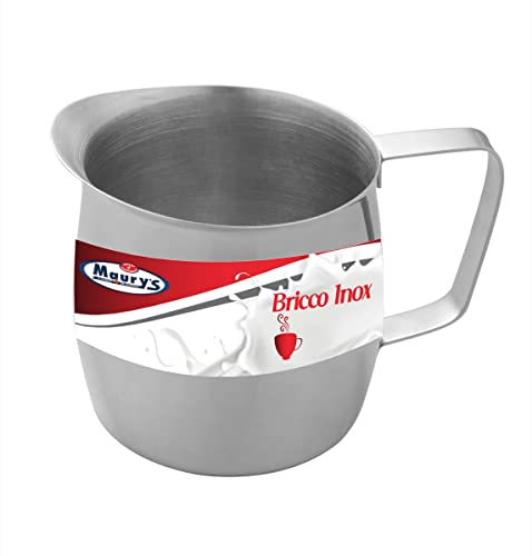 MAURY'S BRICCO IN ACCIAIO INOX CON MANICO PER PRESA FACILE (2 tazze | 150 ml)