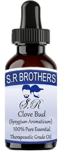 S.R. Brothers Huile essentielle de clou de girofle (Syzygium Aromaticum) 100 % pure qualité thérapeutique (50 ml)