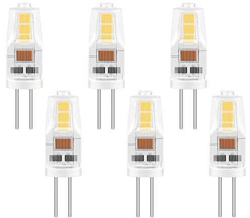 Caldarax G4 LED Lampen 12V 2W, Neutralweiß 4000K, Ersatz für 20W Halogen, 200LM, Nicht Dimmbar, LED Energiesparlampe, G4 Stiftsockellampe, für Unterbauleuchten, Landschaftsbeleuchtung, 6 Stück