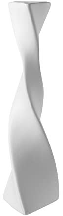 baijiexun Jarrones Decorativos de Suelo, Florero de Piso de 41 cm de Alto, Jarrón Minimalista de Cerámica Blanca Estilo Nórdico, Moderno y Alto Torcido para Estante Decoración del Hogar Sala de Estar