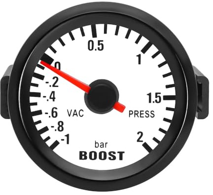 ETOPARS Auto Turbo Boost Manometro 2 Pollici 52mm Turbo Boost Misuratore Veicolo Bar Boost Puntatore Indicatore Calibro Blu Luce Boost Pressione Strumenti