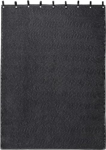HOMBYS Large Sound Dampening Blanket, 72 x 40 Sound Absorbing Panel with Grommets for Wall Hanging, Noise Reduce Curtains for Recording Studio Use and Basements, 72 x 40, Black