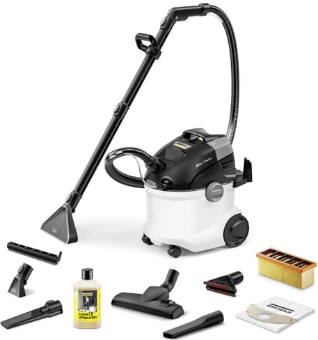 Kärcher Injecteur-Extracteur SE 6 Signature Line, Flexible 2-en-1, Réservoirs Eau Propre/Sale : 4 l, Accessoires de Lavage et Suceurs pour Sol Dur, pour Meubles Rembourrés, pour Fentes, pour Fauteuils