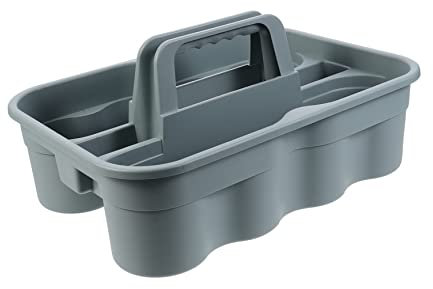 Zerodeko 1pc Multi-compartment Cleaning Tool Basket Organizer Handle Versatile Storage for Home Commercial Use for Cleaning Supplies Smooth Edges for Safety