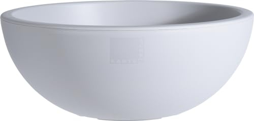 Muddy Hands 40cm Large White Bowl Plant Pot Indoor Home Outdoor Garden Round Plastic Flower Planter Water Feature