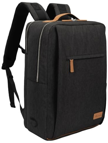 Hp hope Laptop Rucksack Herren für Reisen, 29L Durable Rucksäcke Damen Schwarz mit USB Ladeanschluss passt 17,3 Zoll Laptop, Wasserdicht Arbeit Handgepäck Business Weekender Tasche