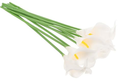 PRETYZOOM 20 STK Brautsträuße Künstlicher Hochzeitsstrauß Gefälschte Weiße Blumen Lilienstrauß Fälschung Gelbe Kunstblumen Echte Touch-Lilie Blumendekoration Heimdekoration Echte Hauchblumen
