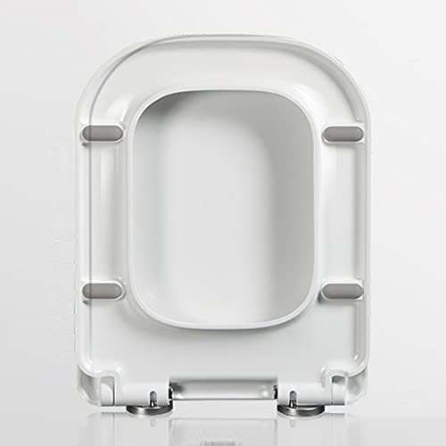 04B (04C) WC-Sitz mit Absenkautomatik, quadratisch, mit Schnellverschluss-Deckelbezug und Befestigung an der Oberseite, Weiß