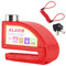 ZONADAH Candado de Freno de Disco con Alarma para Motocicleta, 130 dB, candado de Disco para Motocicleta con Cable recordatorio, candados de Disco de Alta Seguridad, para Bicicleta, Motocross